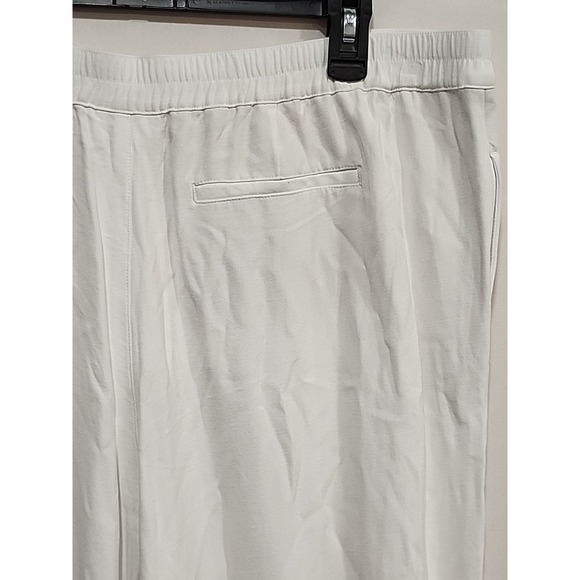 J. Jill Wide Leg Pants‎ Womens Size L White, 26 In. Inseam Pockets 100% Rayon - Picture 10 of 10